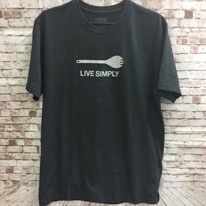 Patagonia Live Simply Spork Graphics Tshirt Sz LG